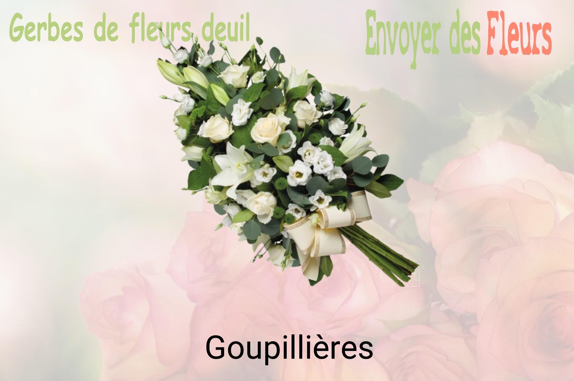 Gerbe de fleurs de deuil livrée à Goupillières